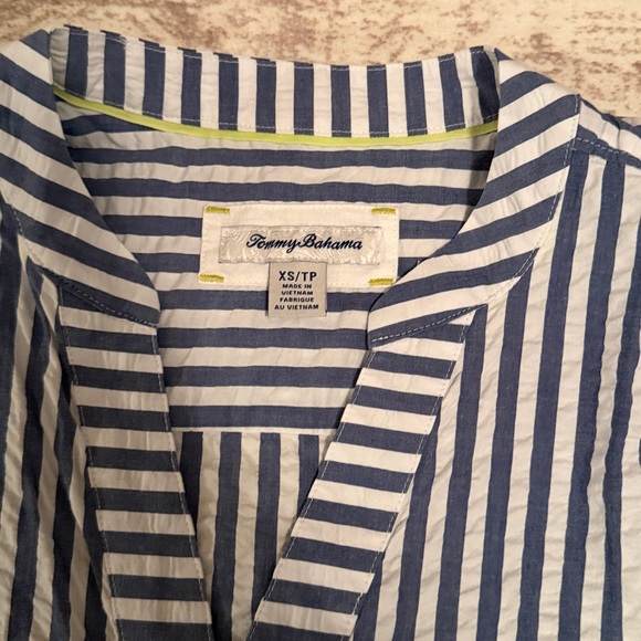 2 PIECE SET: Tommy Bahama Navy and White Striped Set - Picture 2 of 4